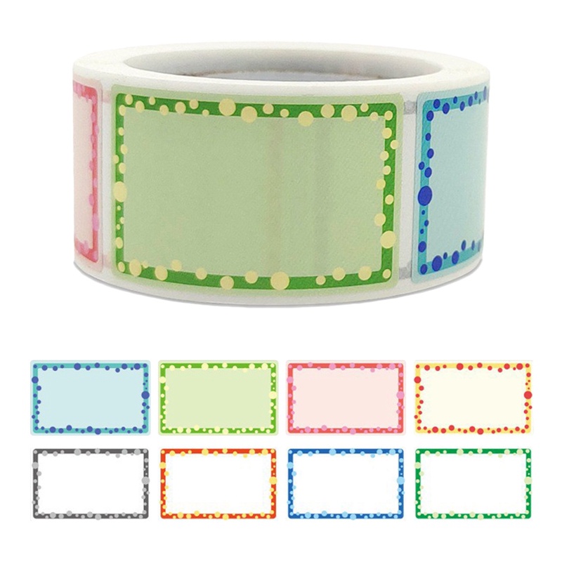 Cuộn 250 Miếng Dán Ghi Tên Tự Dính Họa Tiết Hoạt Hình Dễ Thương Cho Học Sinh Mẫu Giáo