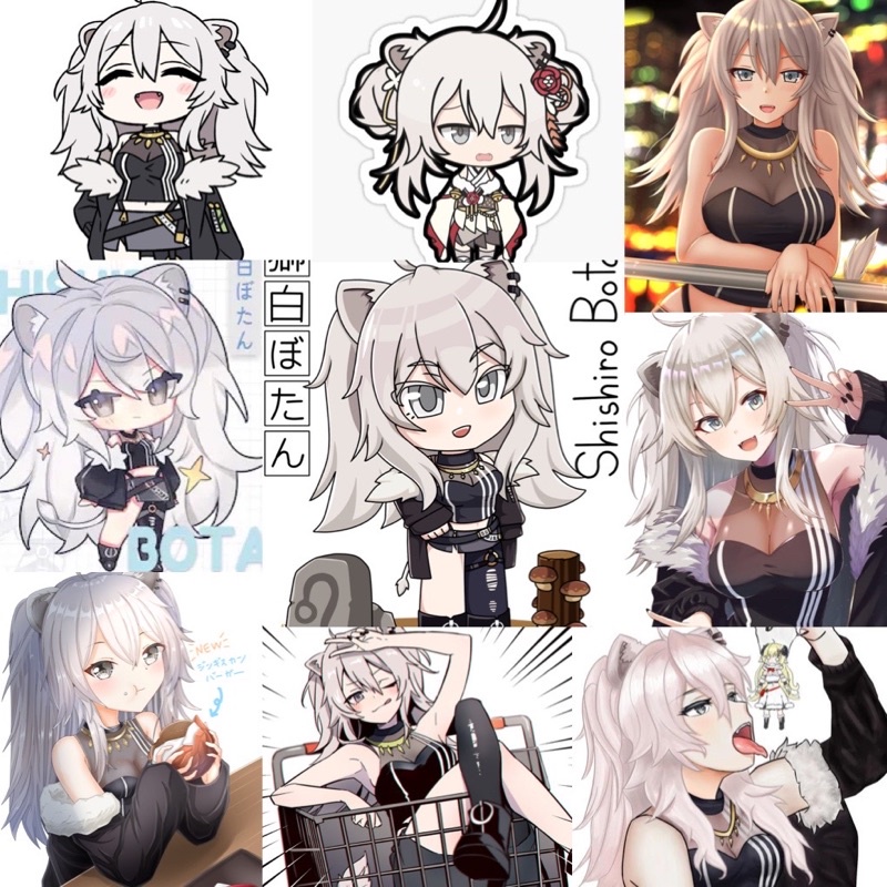 Sticker botan Hololive 30-60 ảnh ép lụa khác nhau / hình dán botan Hololive
