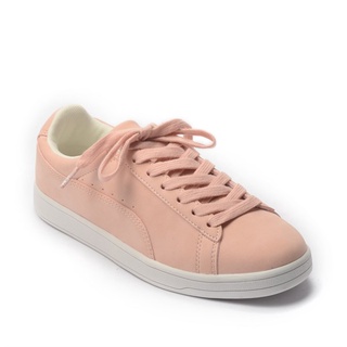 GIÀY BQ - Giày Sneaker nữ cột dây Suede màu hồng, đế su GTT577-69 SALE