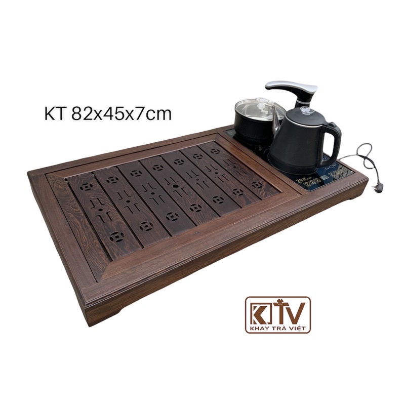 Bàn trà điện Khay trà điện gỗ mun hoa Mã (M 08)