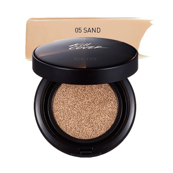 (HSD-01/04/23)Phấn Nước Trang Điểm Clio Kill Cover Conceal Cushion 05 Sand Spf45, Pa+ 13gx2