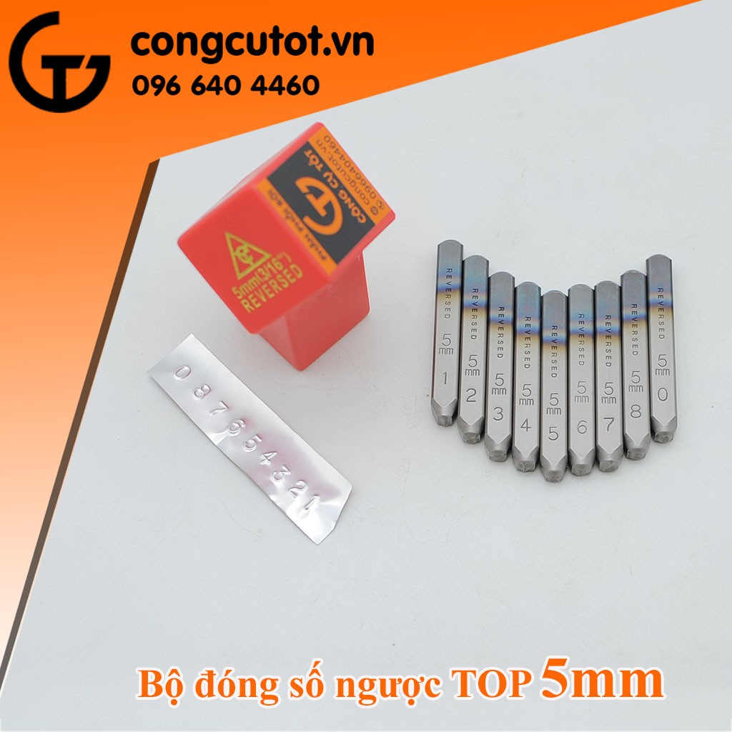 Bộ dụng cụ đóng số ngược 5mm