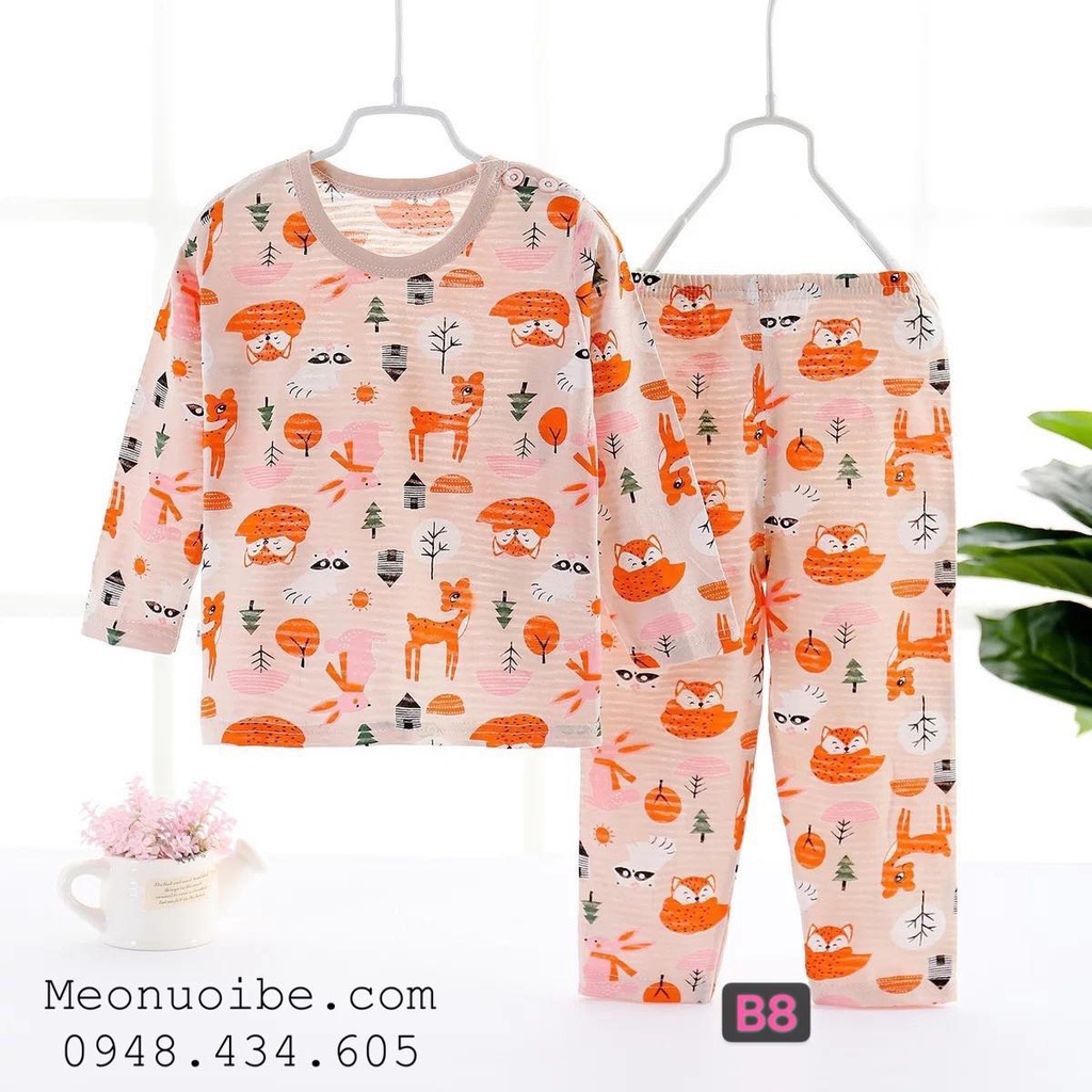 Bộ quần áo sợi tre dài tay cho bé