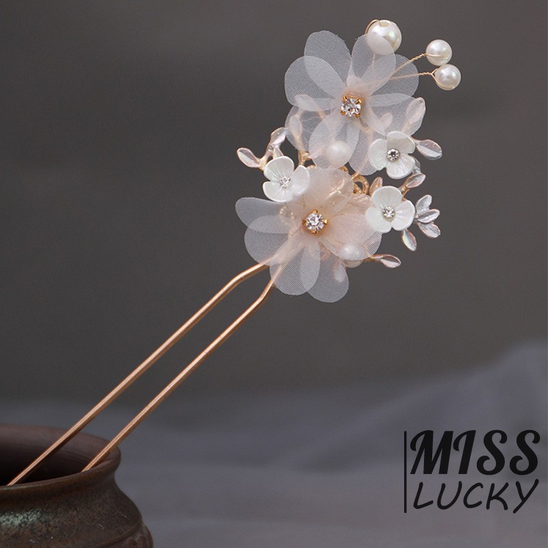 Trâm cài tóc hình hoa giả dễ thương thời trang cho nữ