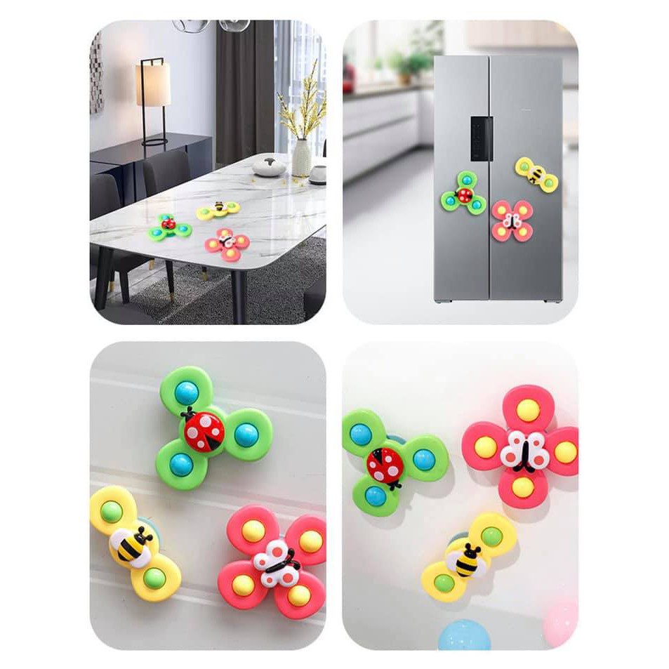 Con quay cho bé bộ 3 spinner đồ chơi trong nhà chong chóng gắn tường