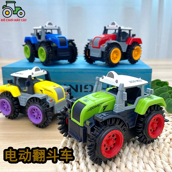 Máy kéo bánh gai mini; đồ chơi máy cày; xe mô hình, nông trại