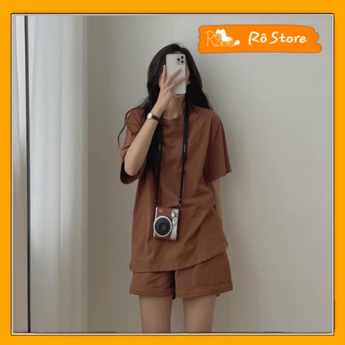 Set bộ thun nữ cotton tay lửng mềm mịn kết hợp quần short đùi full 4 màu siêu mát RÔ STORE S04