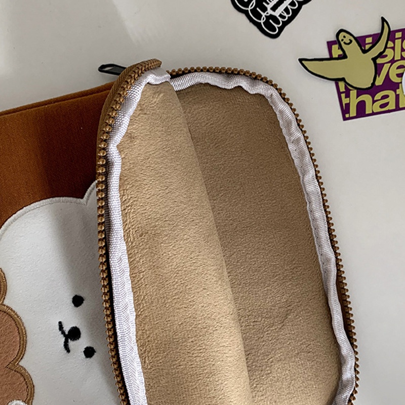 Túi Xách Đựng Máy Tính In Hình Gấu Nâu Phong Cách Hàn Quốc Cho Nữ