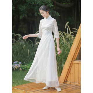 Traditional Cheongsam Dress With Buttons 2021