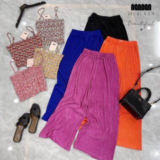 Sét áo 2 dây hoa+quần dập ly dài