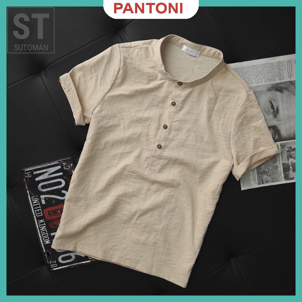 Áo đũi nam cộc tay cổ tàu, chất đũi Thái, form chuẩn mặc mát lạnh, loại dày đẹp hàng hot trend 2021 | BigBuy360 - bigbuy360.vn