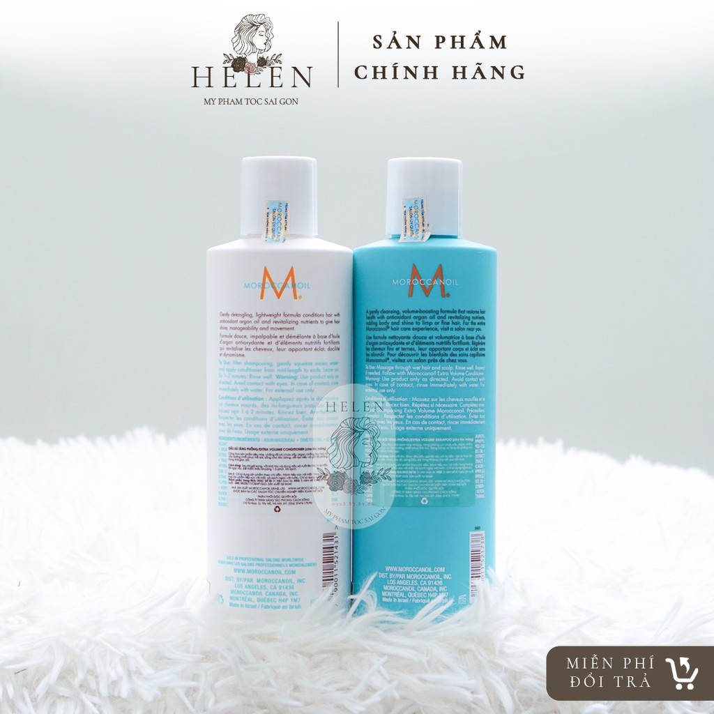 Dầu Gội Xả Tăng Phồng Tóc Moroccanoil VOLUME FREESHIP Dưỡng Ẩm, Phục Hồi Độ Ẩm, Phục Hồi Tóc, Chăm Sóc Tóc Chính Hãng