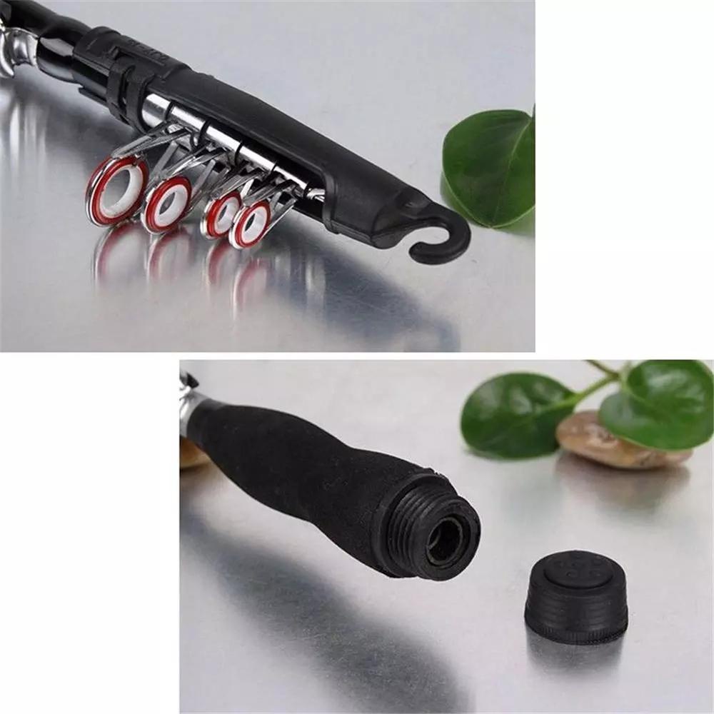 ELLSWORTH Cần Câu Cá Siêu Cứng FRP Màu Đen