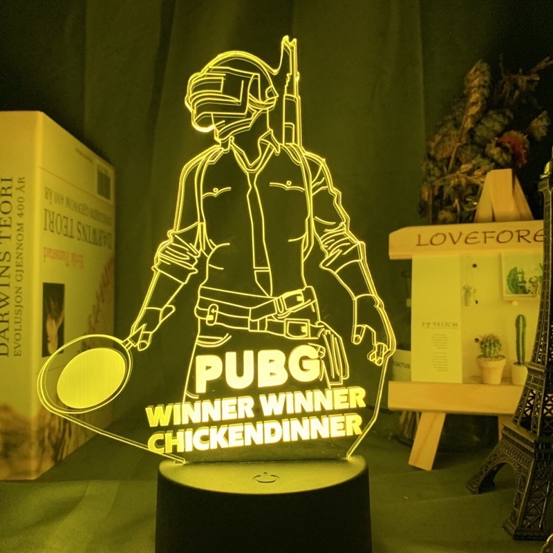 Đèn 3D Led 16 màu Thay đổi điều khiển từ xa PUBG Game PlayerUnknown's Battlegrounds