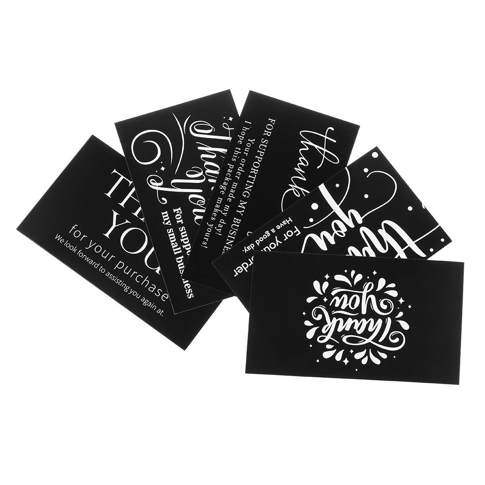 Set 30 Thẻ Giấy Trắng In Chữ Thank You Trang Trí Gói Quà 2.1x3.5 Inch Diy