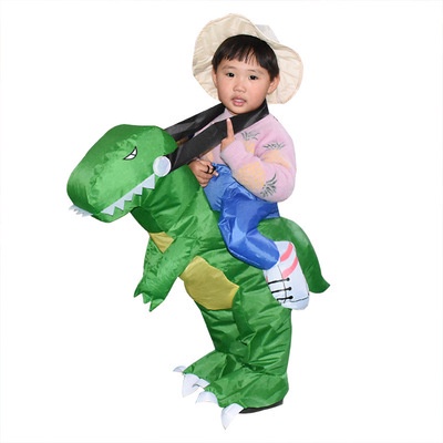 SUGE tiệc halloween đồ chơi vui nhộn bộ đồ bơm hơi khủng long hóa trang hóa trang Giáng sinh Quần áo vui nhộn quần áo cha mẹ và trẻ em