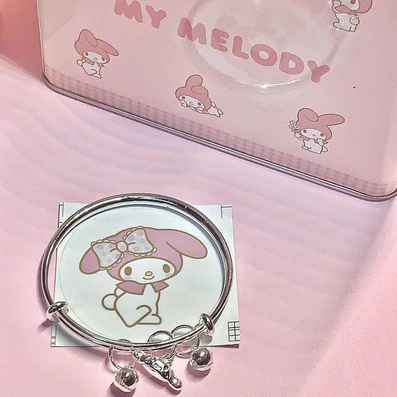 Vòng Tay Bạc 2022 Sanrio Có Chuông Dễ Thương Ngọt Ngào Cho Nữ
