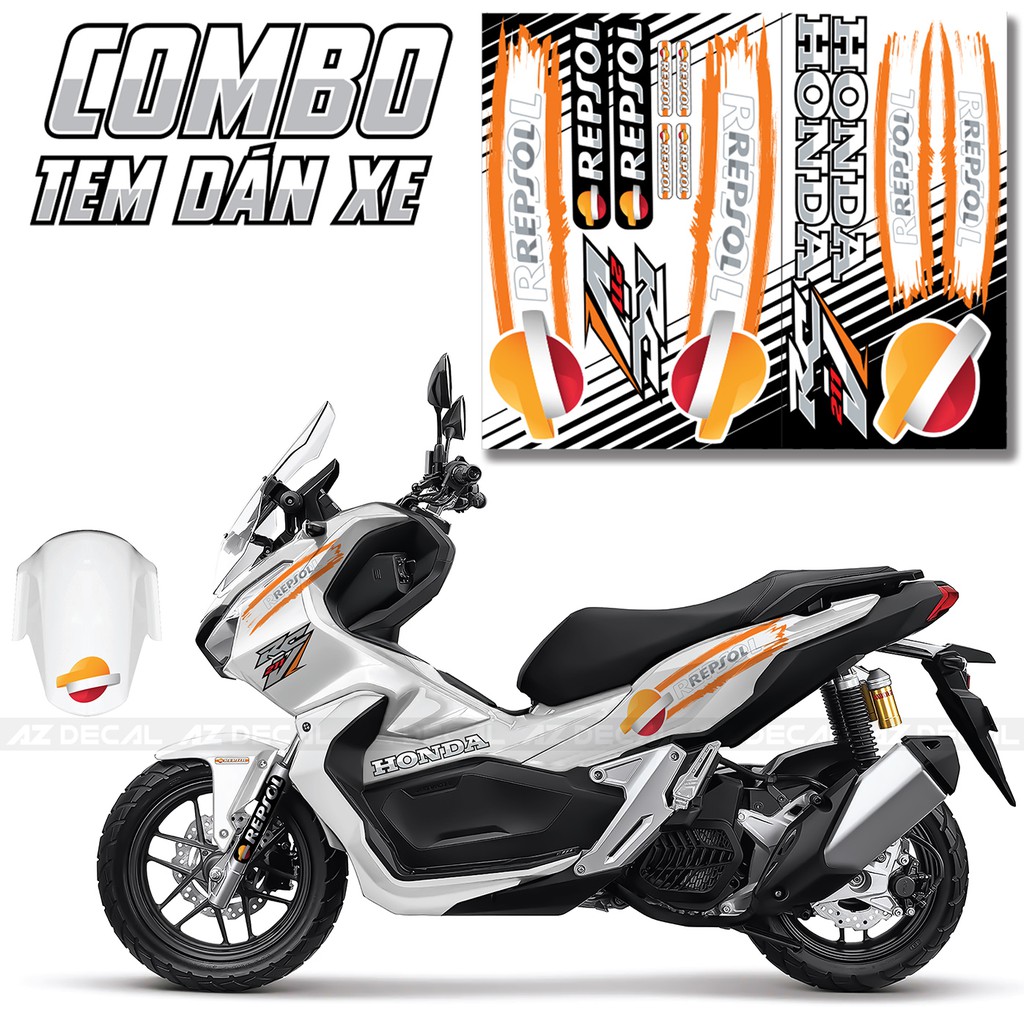 Tem Xe Repsol Dán Đa Vị Trí | CBV118 REPSOL | Dán Cho Mọi Dòng Xe Máy, Xe Điện | Bộ Tem Dán Đa Vị Trí