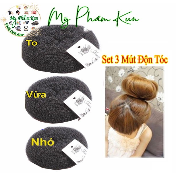 Độn phồng tóc set 3 cái