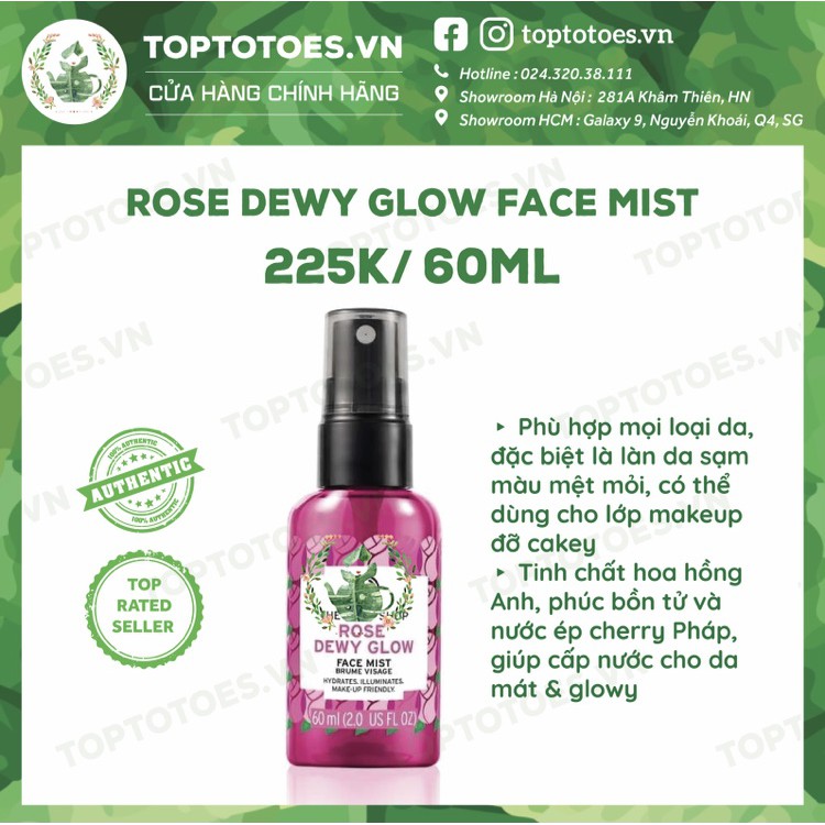 Toner kiêm xịt khoáng dưỡng da The Body Shop Face Mist cấp nước, làm da dịu, mềm ẩm