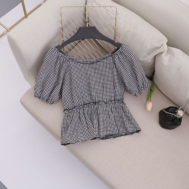 Nhập WAMS85 hoàn 25k xu đơn 150k_Áo kiểu, áo sơ mi nữ ngắn tay Ulzzang Quảng Châu AS57HH