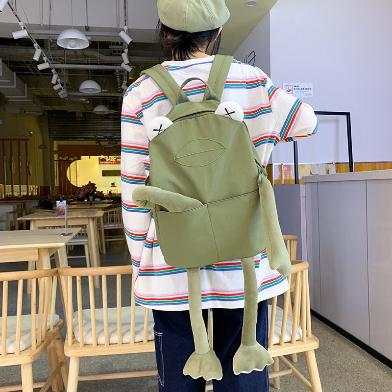 Ba Lô Hình Chú Ếch Hoạt Hình Đáng Yêu Cho Nữ