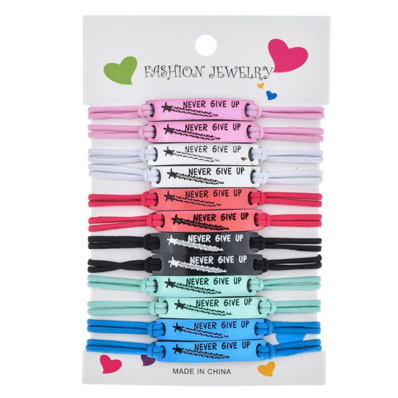 Set 12 Vòng Tay Co Giãn Nhiều Màu Sắc Bắt Mắt May Mắn Cho Bé