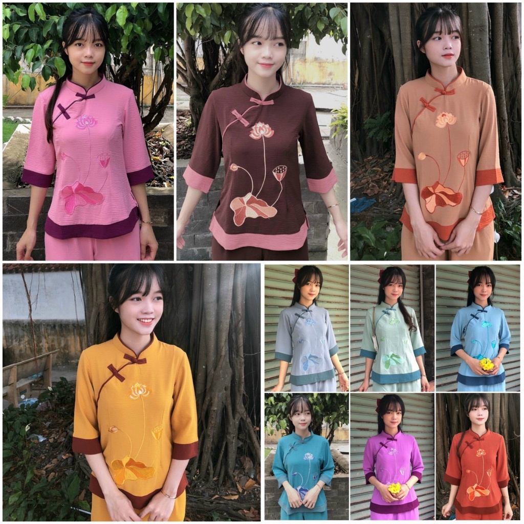 ĐỒ LAM,ĐỒ PHẬT TỬ,ÁO TRANG#BỘ CỔ TÀU CHẤT LIỆU VẢI ĐŨI CO GIÃN KHÔNG NHĂN