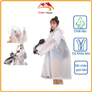 Áo Mưa Trong Suốt Kèm Mũ Kính Bảo Vệ - Chất Liệu Siêu Dày, Siêu Bền