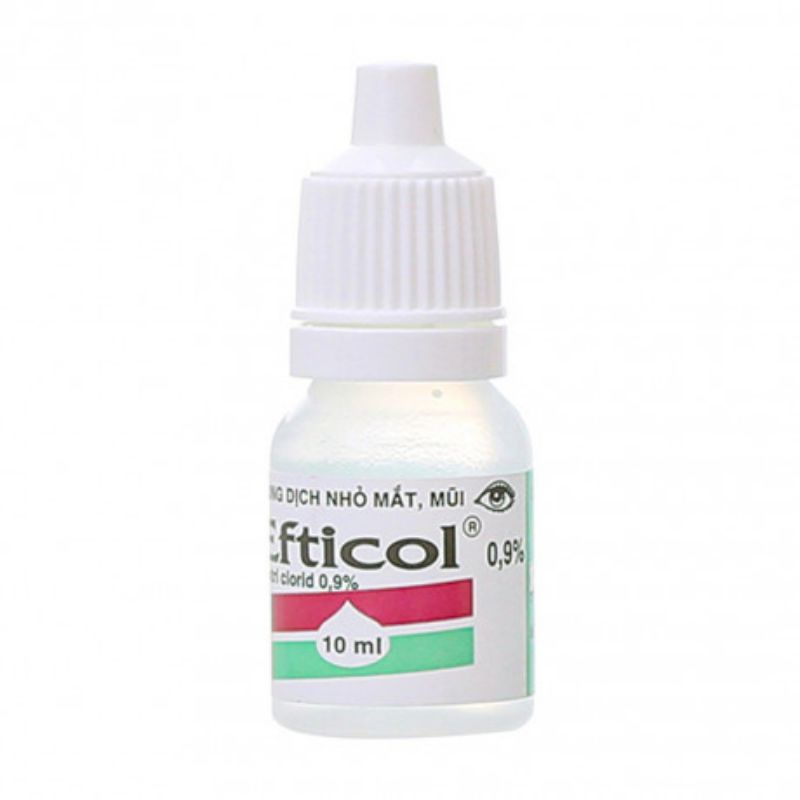 Nước muối sinh lý Efticol 0.9% - Nước muối nhỏ mắt mũi 10ml - Grofa