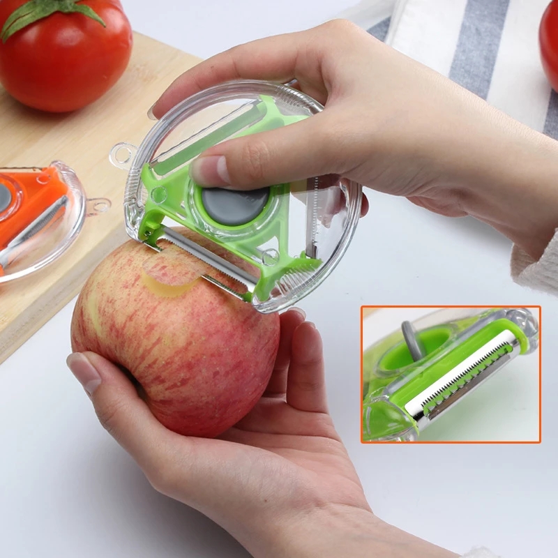 Dụng Cụ Gọt Vỏ Trái Cây Ba Trong Một Bằng Thép Không Gỉ