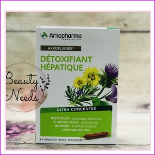 Nước Uống Hỗ Trợ Thải Độc Gan Arkopharma Détoxifiant Hépatique Pháp, 20 ống