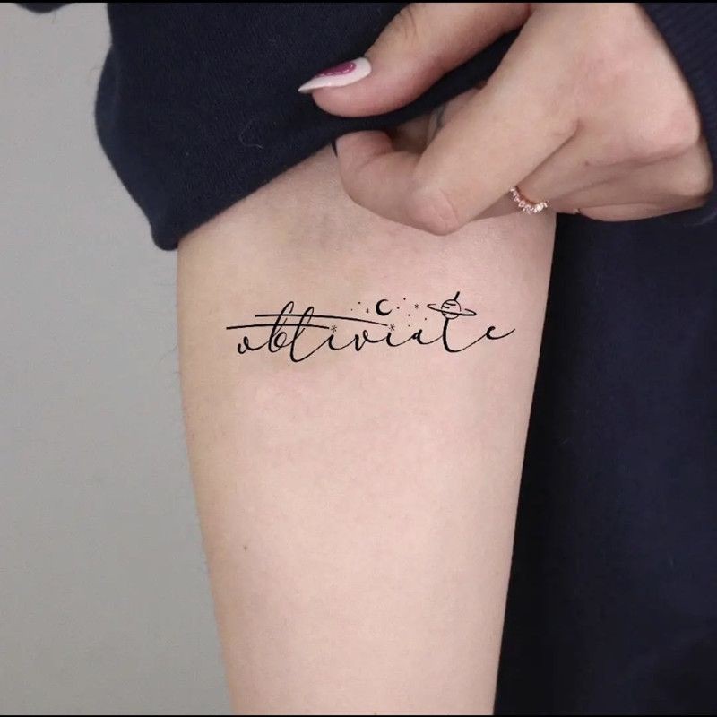 Hình xăm chữ trăng sao r18. Xăm dán tatoo mini tạm thời, size &lt;10x6cm