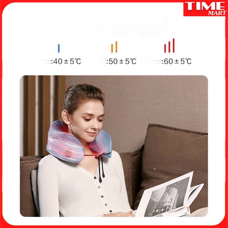 [CHÍNH HÃNG] Gối giữ nhiệt ấm cổ chữ U SKG, Máy làm ấm cổ SKG đa chức năng trị liệu giảm đau mỏi cổ vai gáy [TIME_MART ]