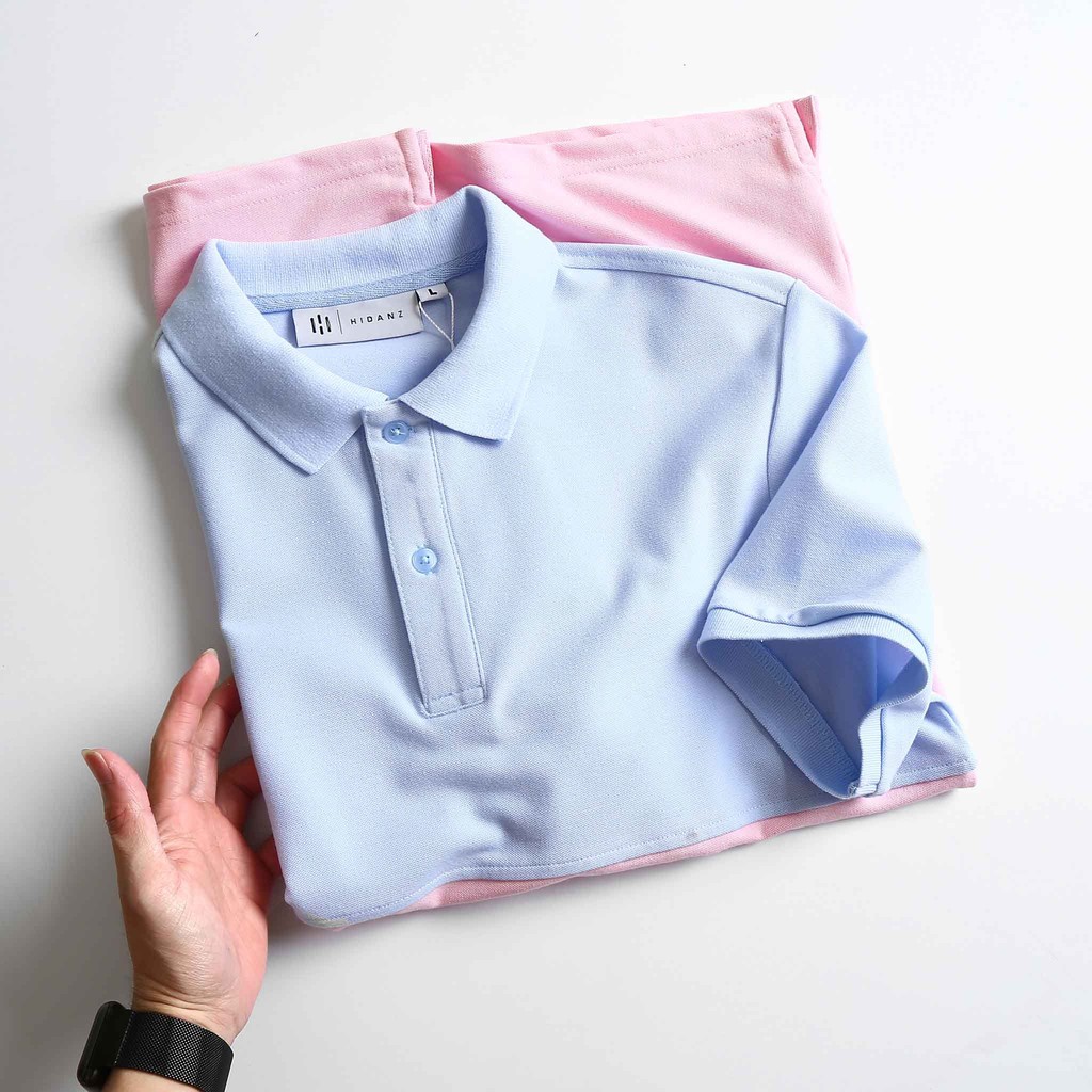 Áo Polo nam cổ bẻ HIDANZ vải cotton thoáng mát,không nhăn,sang trọng-lịch lãm Mix Xanh Hồng Pastel form Slim Fit-PL.PH01