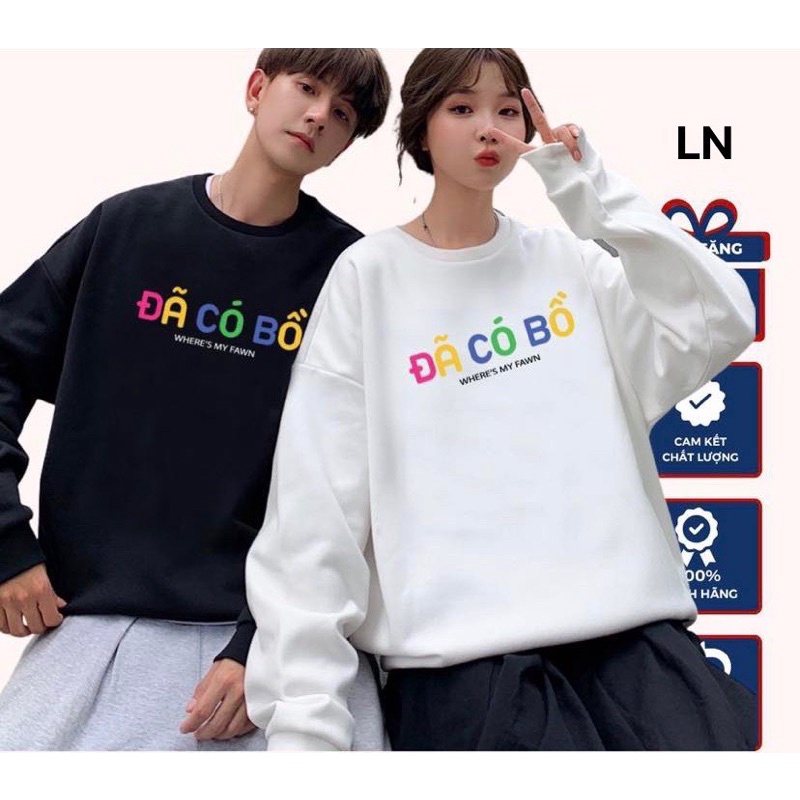 Áo Sweater Nỉ Cotton Form Rộng Đã Có Bồ Phong Cách Trẻ Trung