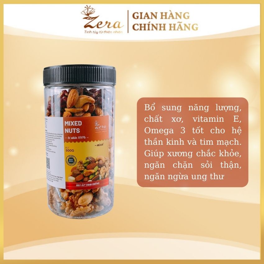 Hạt dinh dưỡng mix Zera dành cho mẹ bầu cung cấp chất dinh dưỡng , cải thiện trí nhớ, giảm mỡ (500g)