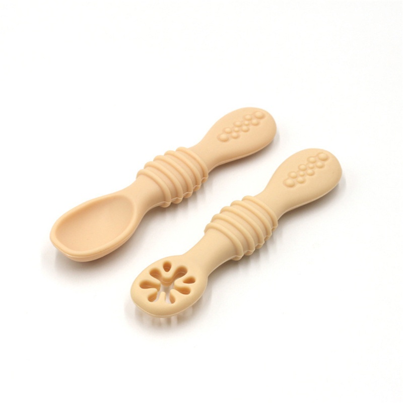 Set 2 Muỗng Silicone Tập Ăn Cho Bé Sơ Sinh