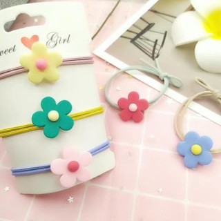 Dây Cột Tóc Hình Bông Hoa Nhiều Màu - DT09