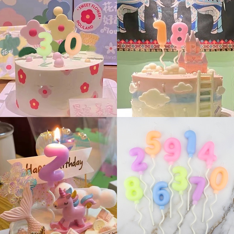 Nến Số Đủ Màu Sắc Trang Trí Bánh Kem - Yori Party