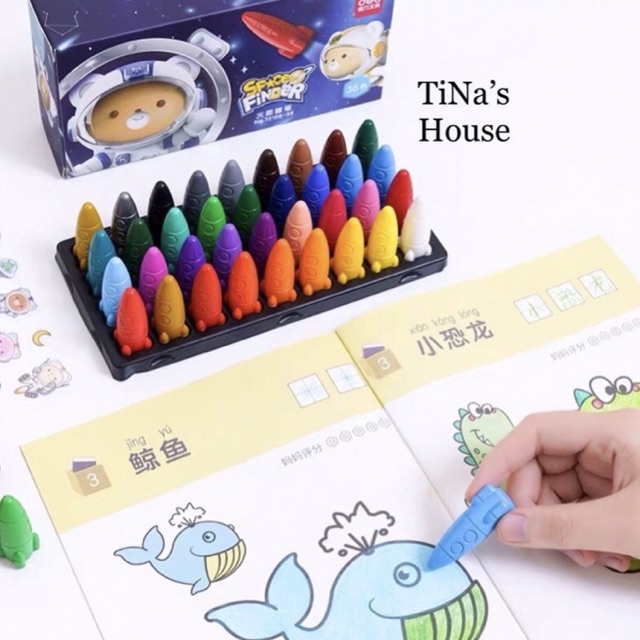 Bút Sáp Màu Hữu Cơ DeLi Cho Bé, Hộp 24 Cây Sáp Tô Màu Hữu Cơ An Không Lem Ra Tay An Toàn Cho Trẻ Em…