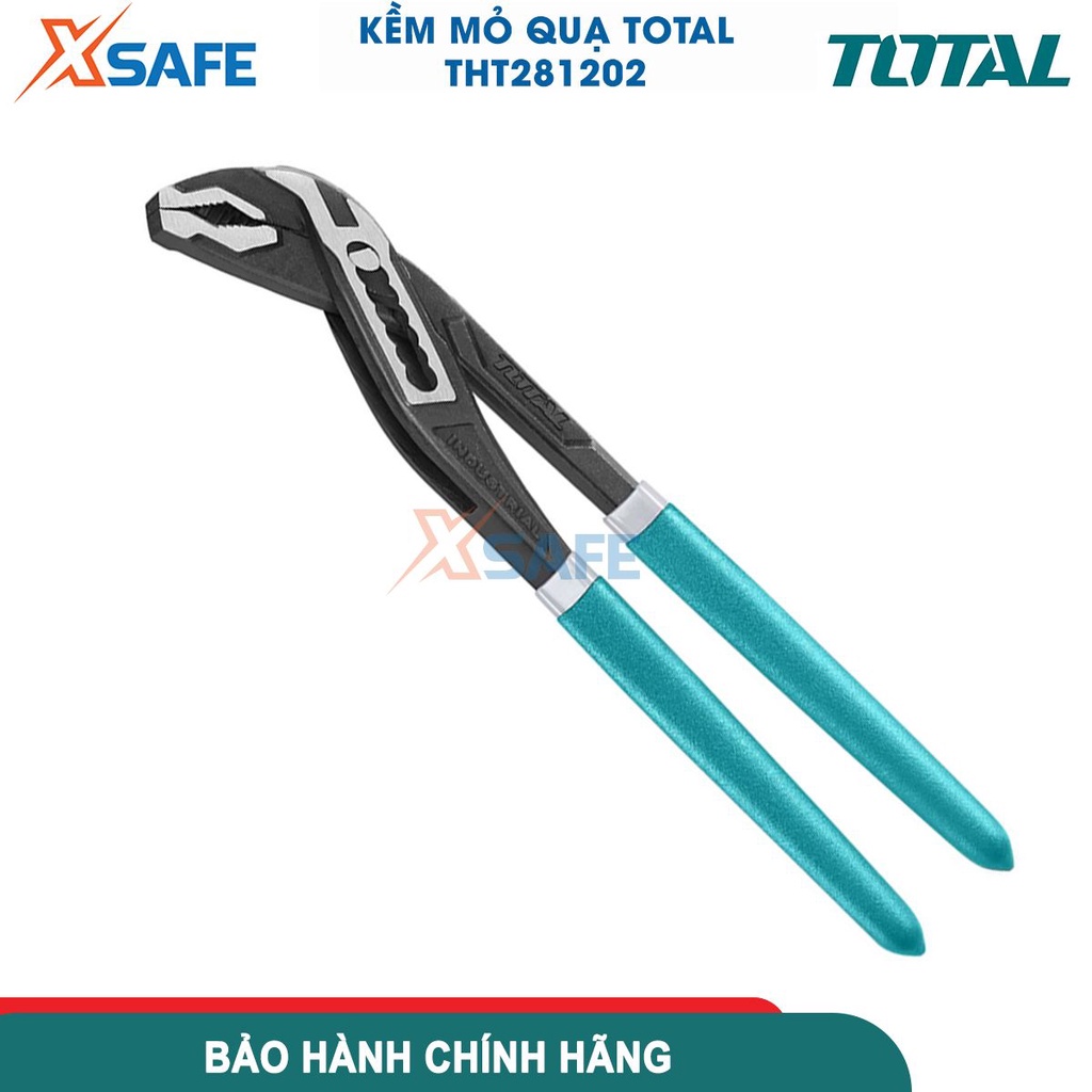 Kềm mỏ quạ TOTAL THT281202 12inch(30cm) thép cr-v cao cấp, 7 nấc mở tiện lợi, mở tối đa 5cm - chính hãng