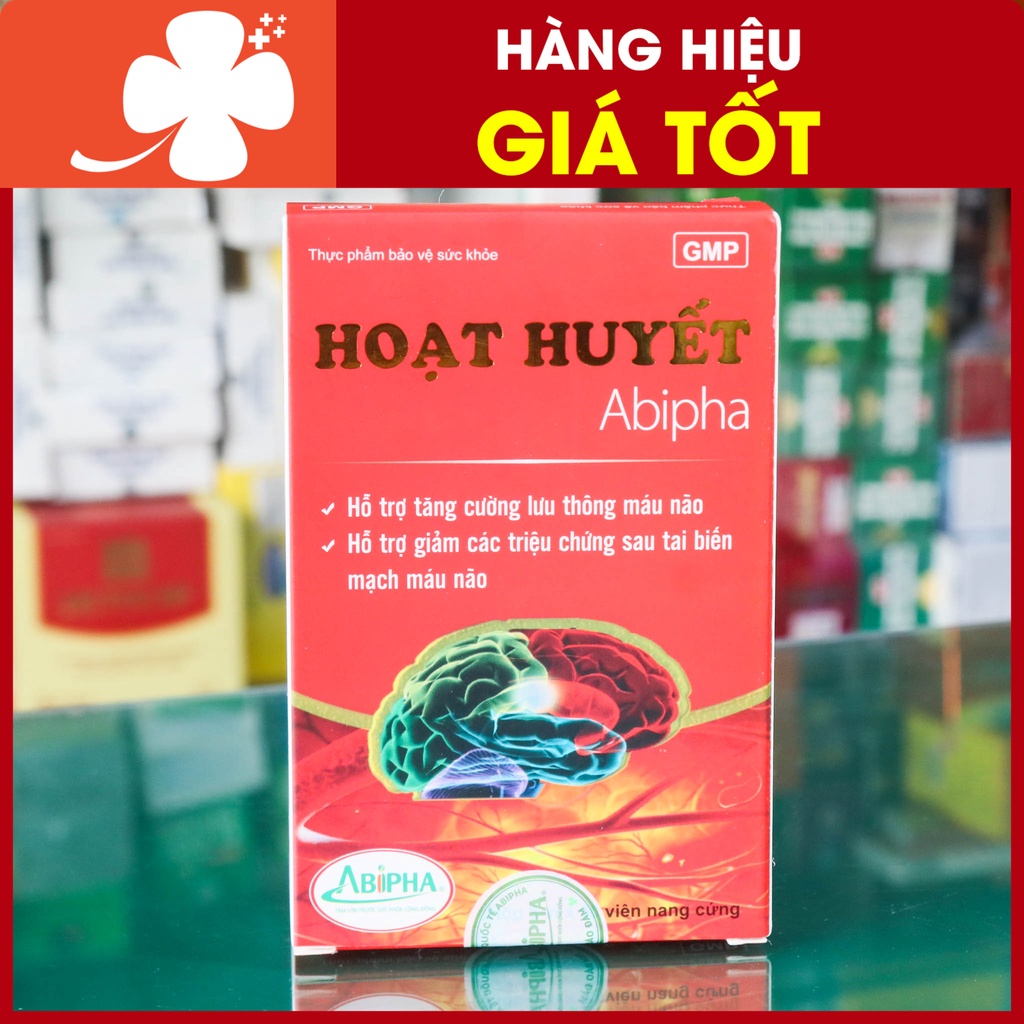 Hoạt Huyết Abipha, hỗ trợ giảm các triệu chứng thiểu năng tuần hoàn não (hàng chính hãng - hộp 30 viên)