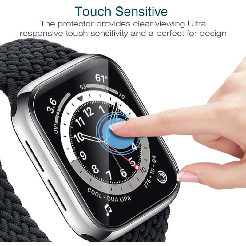 Miếng Dán Bảo Vệ Màn Hình Đồng Hồ Apple Watch 38mm 40mm 41mm 42mm 44mm 45mm Iwatch Series 7 SE 6 5 4 3 2