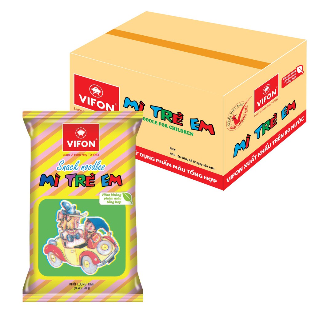 Mì trẻ em Vifon  thùng 200 bịch 20g