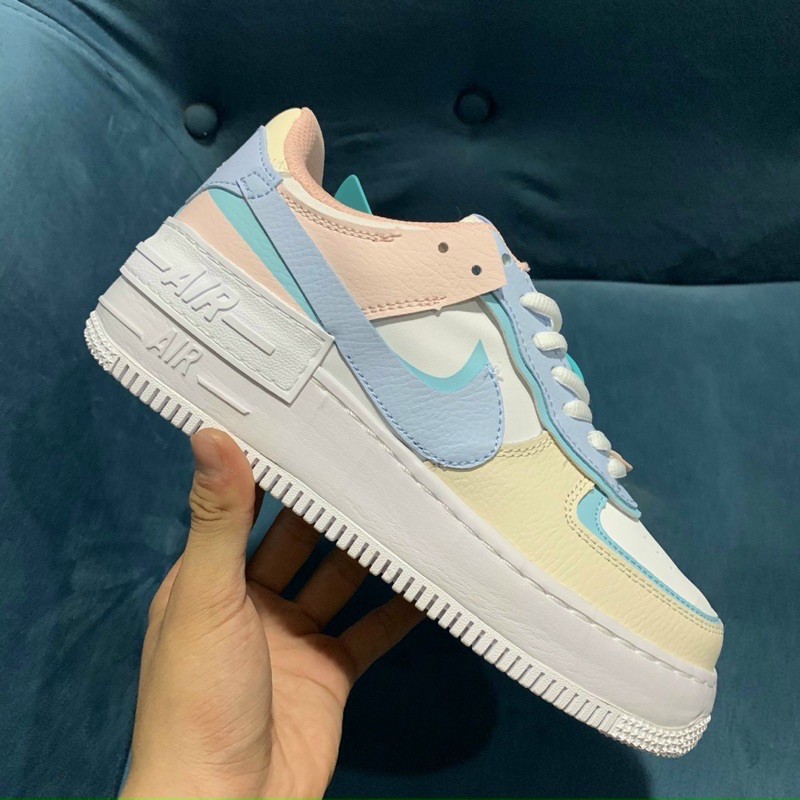 Giày thể thao sneakers nữ 𝐍𝐈𝐊𝐄 Air Force 1 Shadow Macaron Candy, AF1 chuẩn11 nowship 1h khu vực hà nội