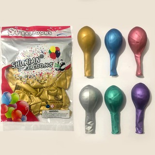 Set 50 Bóng Bay Tráng Gương Trang Trí, Bong Bóng Trang Trí Tiệc, Trang Trí Sinh Nhật