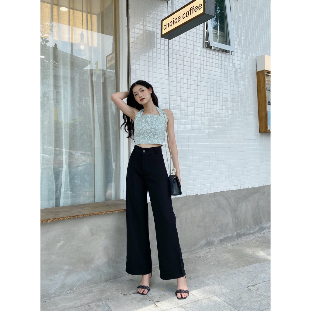 YU CHERRY | Áo nữ Pattern Neck Croptop YA376