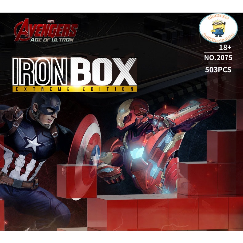 Đồ Chơi Lắp Ráp Xếp Hình Mô Hình Iron Man Box Avengers Age Of Ultron Model LW2075 Với 503 Mảnh Ghép