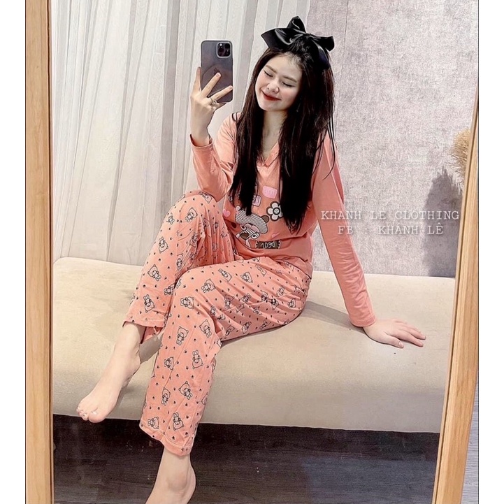 Bộ Mặc Nhà Hình Gấu Dễ Thương Hàng Đẹp Chất Mềm✌️Ảnh Thật